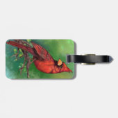 Bagagelabel van de noordelijke rode kardinaal (Achterkant horizontaal)