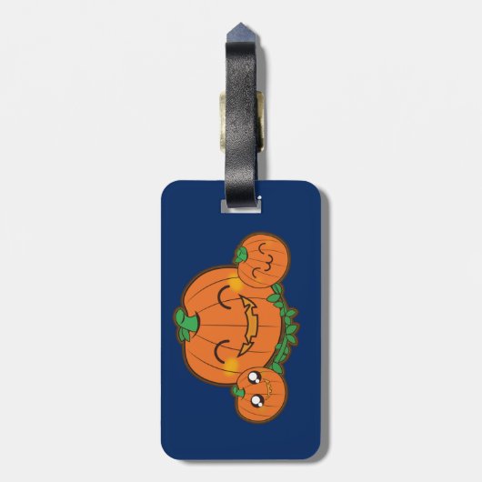 Bagagelabel van de pompoen van Kawaii (Achterkant verticaal)