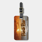 Bagagelabel van de Puerto Rico-zonsondergang (Voorkant verticaal)