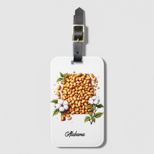 Bagagelabel van de staat Alabama (Voorkant (verticaal))