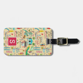 Bagagelabel van de stadskaart Kuala Lumpur