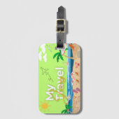 Bagagelabel van de tropische zonsondergang (Voorkant (verticaal))