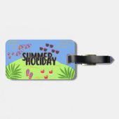 Bagagelabel van de tropische zonsondergang (Achterkant horizontaal)