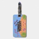 Bagagelabel van de tropische zonsondergang (Achterkant verticaal)