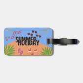 Bagagelabel van de tropische zonsondergang (Achterkant horizontaal)