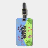 Bagagelabel van de tropische zonsondergang (Voorkant verticaal)