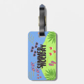 Bagagelabel van de tropische zonsondergang (Achterkant verticaal)