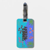 Bagagelabel van de tropische zonsondergang (Achterkant verticaal)