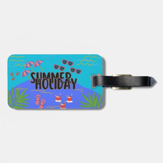 Bagagelabel van de tropische zonsondergang (Achterkant horizontaal)