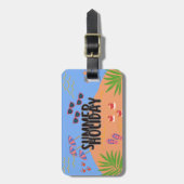 Bagagelabel van de tropische zonsondergang (Voorkant verticaal)