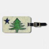 Bagagelabel van de vlag van de staat Maine (Voorkant horizontaal)