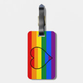 Bagagelabel van de vlag van LGBT Rainbow Pride (Achterkant verticaal)