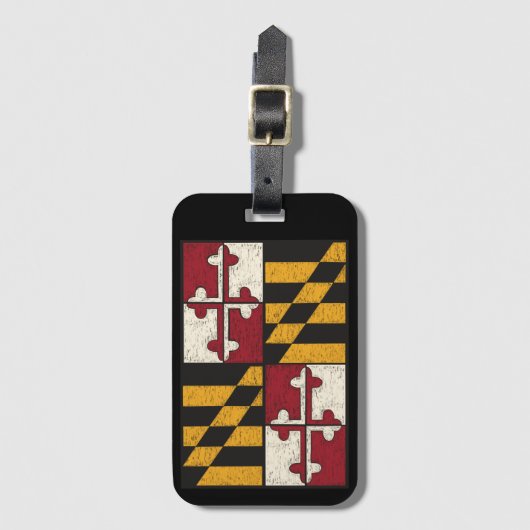 Bagagelabel van de vlag van Maryland (Voorkant (verticaal))