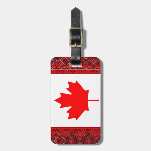 Bagagelabel van de vlaggen van Canada (Voorkant verticaal)