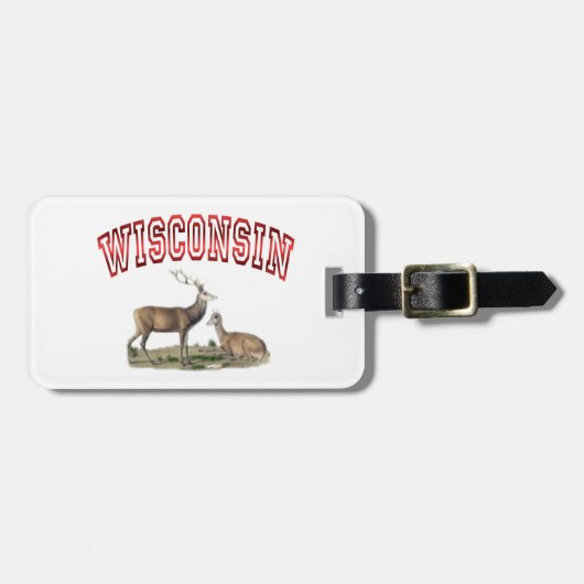 Bagagelabel van de Wisconsin-hertenscène (Voorkant horizontaal)