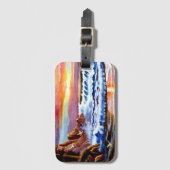 Bagagelabel van de zonnestralen van het gebrande s (Voorkant (verticaal))