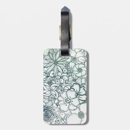 Bagagelabel van Floral Garden (Achterkant verticaal)