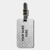 Bagagelabel van geborsteld aluminium diamant Bord (Voorkant verticaal)