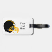 Bagagelabel van geel en zwart Football (Achterkant horizontaal)