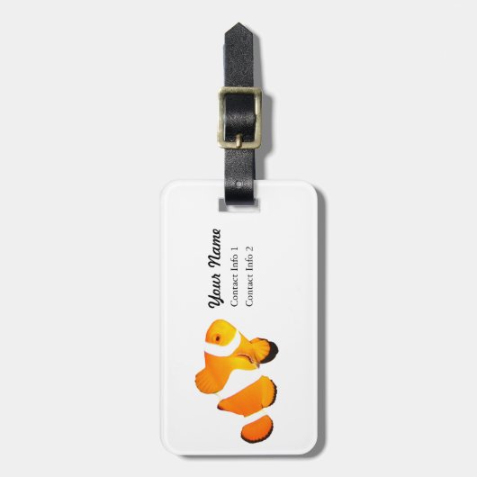 Bagagelabel van gekalkte vis (Voorkant verticaal)