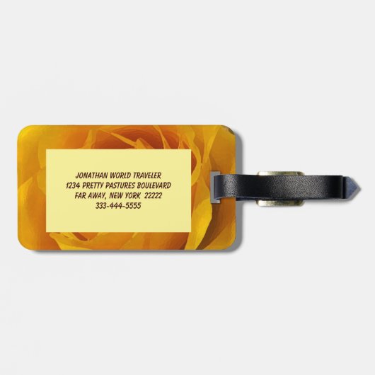 Bagagelabel van Gellow Rose Petals (Achterkant horizontaal)