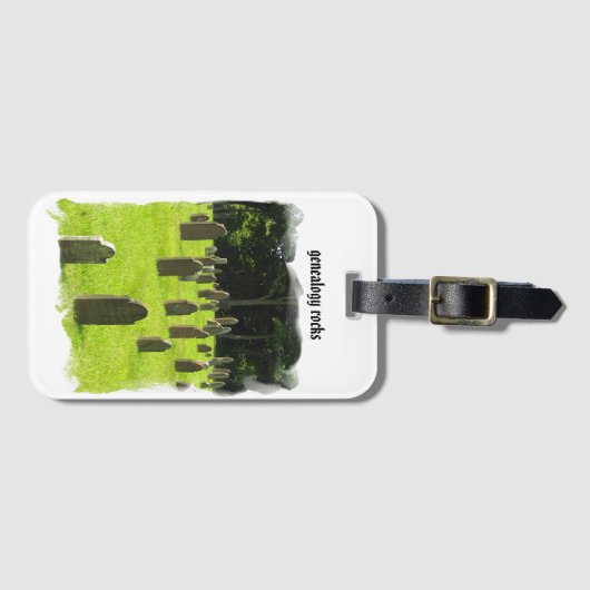 Bagagelabel van genetisch gesteentjes (Voorkant (horizontaal))