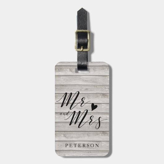 Bagagelabel van gepersonaliseerd hout (Voorkant verticaal)