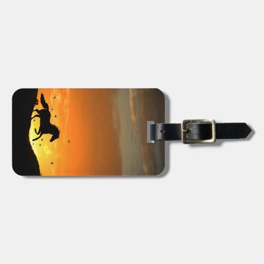 Bagagelabel van Gepersonaliseerd paarden (Voorkant horizontaal)