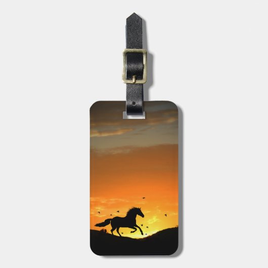 Bagagelabel van Gepersonaliseerd paarden (Voorkant verticaal)