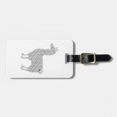 Bagagelabel van gestreept Llama (Voorkant horizontaal)