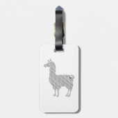 Bagagelabel van gestreept Llama (Achterkant verticaal)
