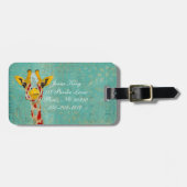 Bagagelabel van gouden Giraffe (Voorkant horizontaal)