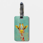 Bagagelabel van gouden Giraffe (Achterkant verticaal)