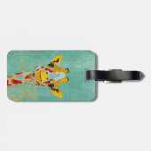 Bagagelabel van gouden Giraffe (Achterkant horizontaal)