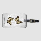 Bagagelabel van goudvlinder (Voorkant (horizontaal))