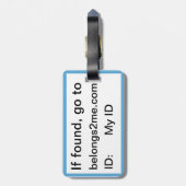 bagagelabel van het bedrijf van de leden van het b (Achterkant verticaal)