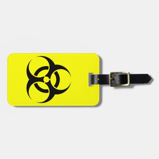 bagagelabel van het biogevaarsymbool (Voorkant horizontaal)