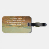 Bagagelabel van het Italiaanse landzijrolmonogram (Achterkant horizontaal)