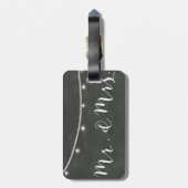 bagagelabel van het karton Mr&Mrs., dubbellichten (Achterkant verticaal)