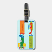 Bagagelabel van het kindervliegtuig (personalisere (Voorkant verticaal)