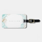 bagagelabel van het monogram voor kustturquoise Mo (Voorkant horizontaal)