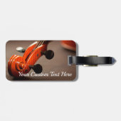 Bagagelabel van het muziekinstrument Cello of Viol (Achterkant horizontaal)