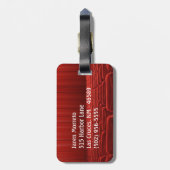 Bagagelabel van het Red Curtain Theater Monogram (Achterkant verticaal)