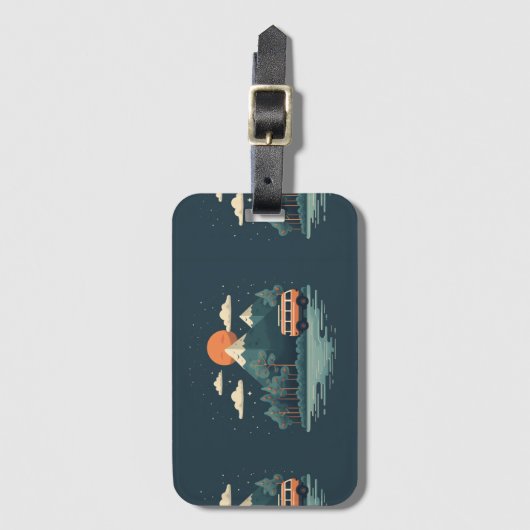 Bagagelabel van het reispatroon (Voorkant (verticaal))