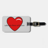 Bagagelabel van het rode hart (Voorkant horizontaal)