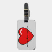 Bagagelabel van het rode hart (Voorkant verticaal)