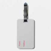 Bagagelabel van het rode hart (Achterkant verticaal)