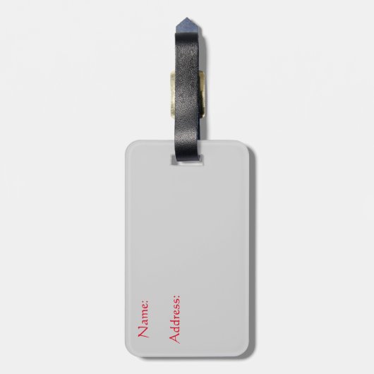 Bagagelabel van het rode hart (Achterkant verticaal)