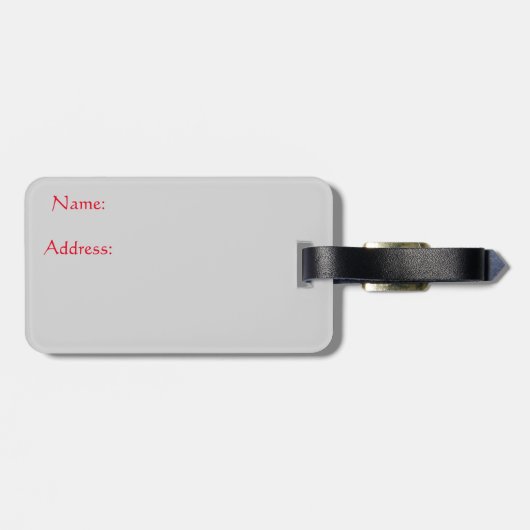 Bagagelabel van het rode hart (Achterkant horizontaal)