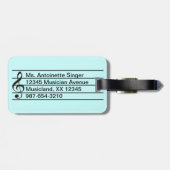 Bagagelabel van het Treble Clef Musical Symbol (Achterkant horizontaal)